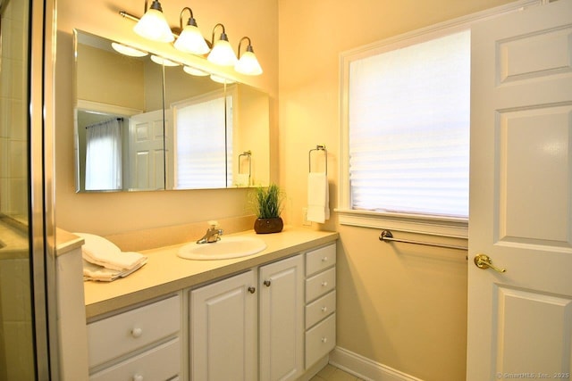 375 Allyn St Unit A4, Groton, CT 06355 - bathroom with vanity and an enclosed shower