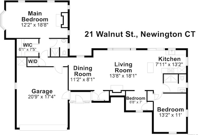 21 Walnut St, Newington, CT 06111 - view of property floor plan
