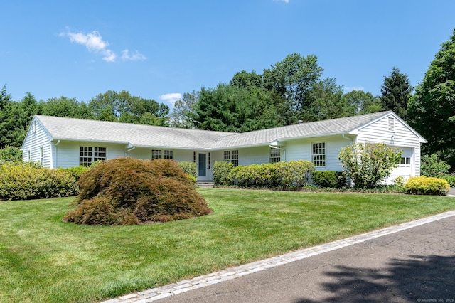 173 Russet Rd, Stamford, CT 06903 - single story home featuring a front lawn and a garage