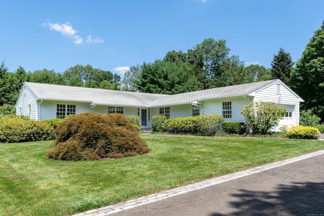 173 Russet Rd, Stamford, CT 06903 - ranch-style home featuring a front yard and a garage