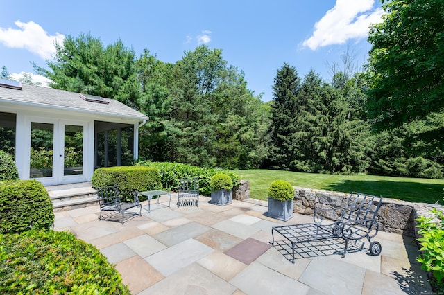 173 Russet Rd, Stamford, CT 06903 - view of patio featuring french doors
