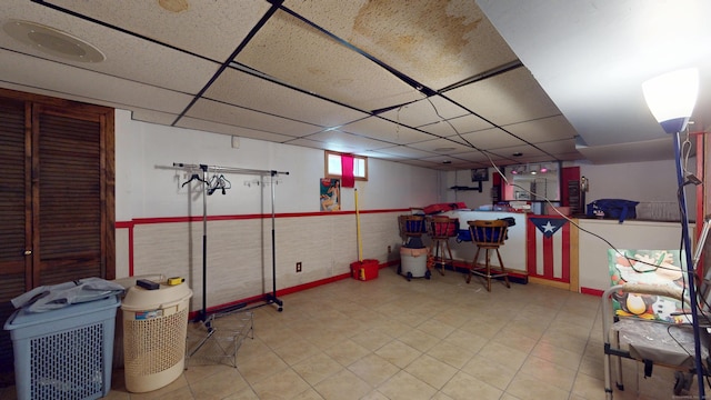 35 Cianci Rd, New Britain, CT 06053 - finished below grade area with a paneled ceiling