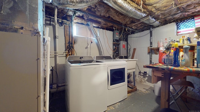 35 Cianci Rd, New Britain, CT 06053 - unfinished below grade area with independent washer and dryer and electric panel