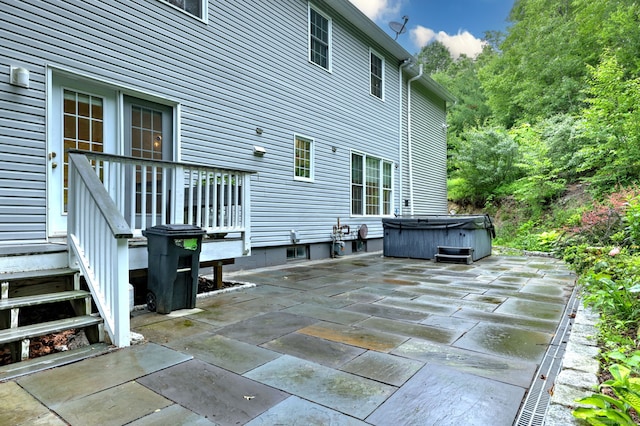 2 Abbey Ln, Newtown, CT 06470 - view of patio with a hot tub
