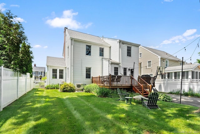 140 Griswold Dr, West Hartford, CT 06119 - rear view of property featuring a deck