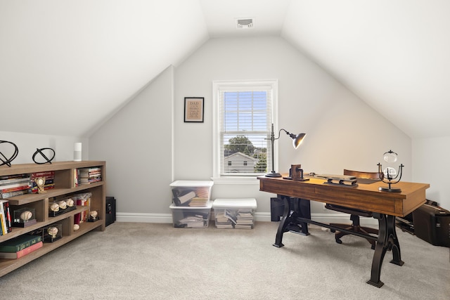13 Myrtle St, Norwalk, CT 06855 - office area featuring carpet floors and lofted ceiling