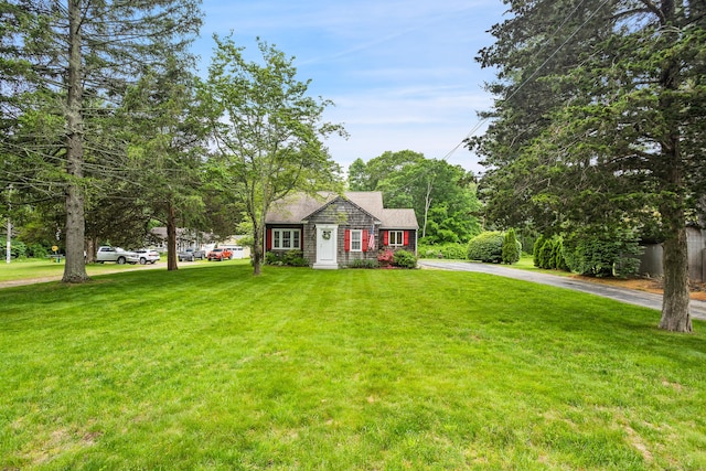 57 Falls Bashan Rd, East Haddam, CT 06469 - view of front facade with a front yard and driveway