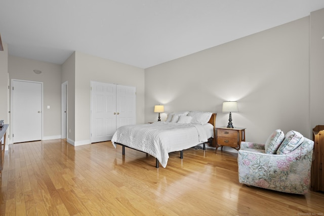 3200 Park Ave Unit 9B1, Bridgeport, CT 06604 - bedroom with light wood-style flooring and a closet