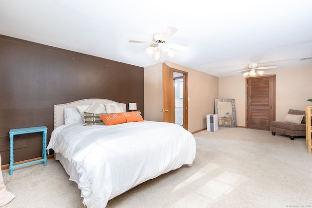 123 Silkey Rd, Granby, CT 06060 - bedroom with ceiling fan and light carpet