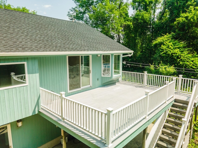 24 Newton St, Norwich, CT 06360 - wooden terrace with stairway