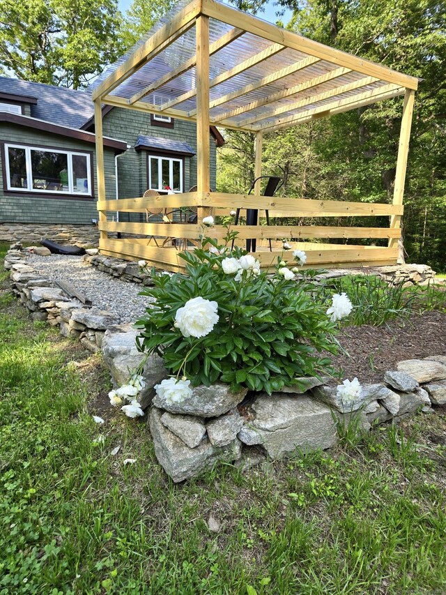 483 Providence Tpke, Hampton, CT 06247 - view of yard with a wooden deck