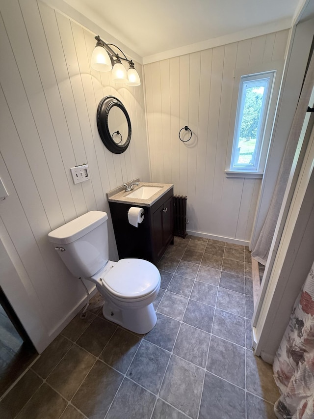 483 Providence Tpke, Hampton, CT 06247 - bathroom featuring vanity, wooden walls, and tile patterned flooring