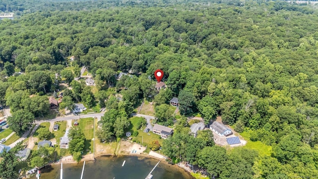 421 Hemlock Point Dr, Coventry, CT 06238 - aerial view of property and surrounding area featuring a forest and a nearby body of water