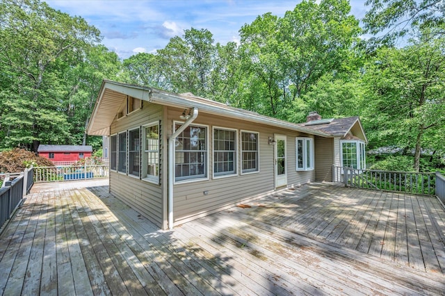 421 Hemlock Point Dr, Coventry, CT 06238 - view of wooden deck