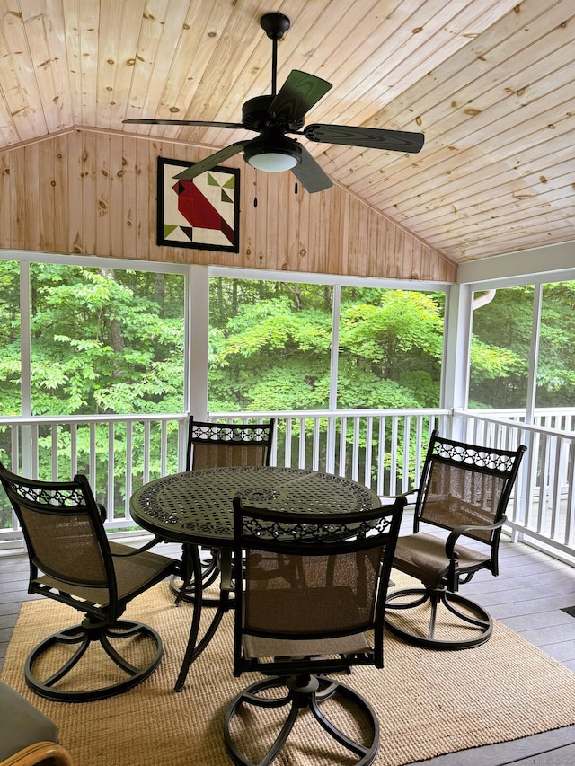 24 Alger Rd, East Haddam, CT 06423 - sunroom with lofted ceiling and ceiling fan