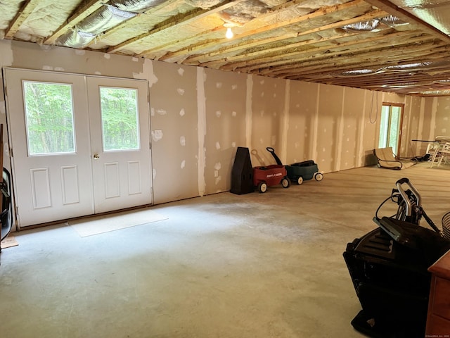 24 Alger Rd, East Haddam, CT 06423 - below grade area featuring healthy amount of natural light and french doors