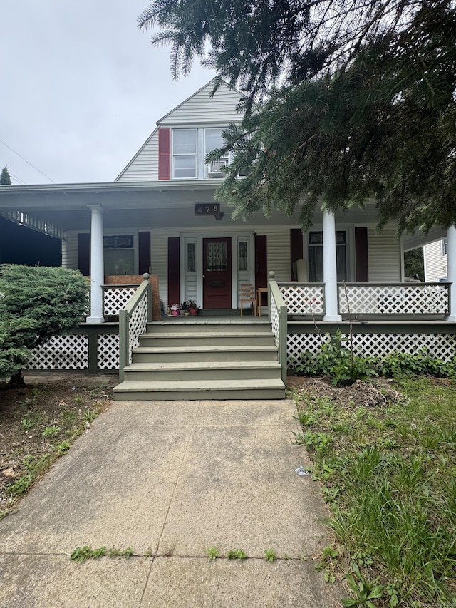 478 E Main St, Norwich, CT 06360 - view of front of property with a porch
