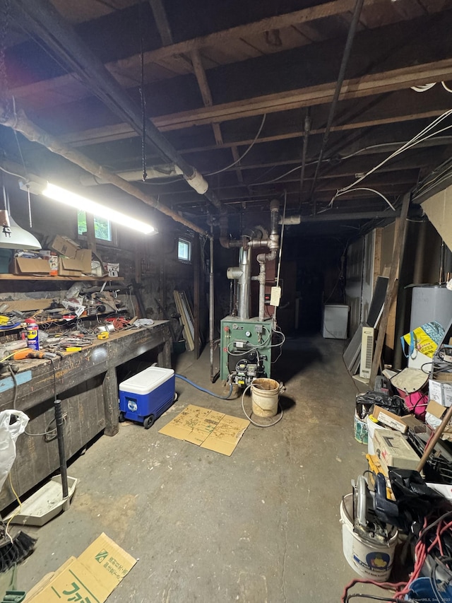 478 E Main St, Norwich, CT 06360 - unfinished basement featuring a heating unit