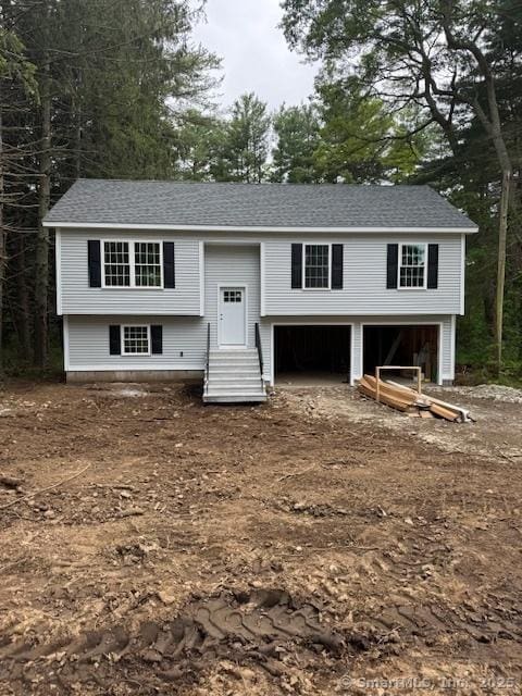 446G Norwich-Westerly Rd, North Stonington, CT 06359 - view of front of house with entry steps, a garage, and a shingled roof