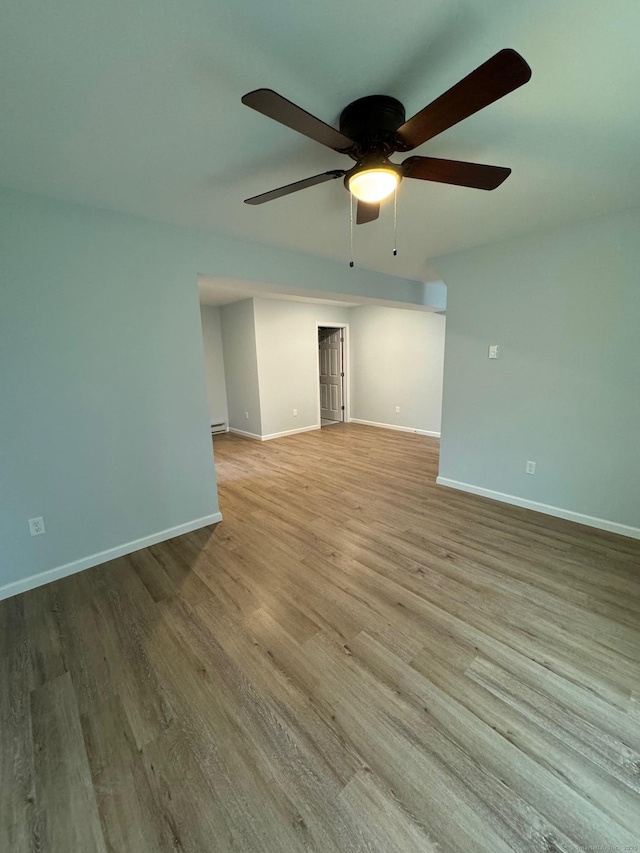 446G Norwich-Westerly Rd, North Stonington, CT 06359 - spare room with a ceiling fan and light wood-style flooring