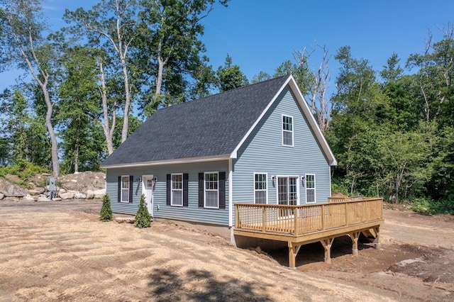 248 Rukstella Rd, Brooklyn, CT 06234 - rear view of house featuring a deck and roof with shingles