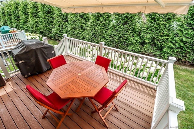 17 Brookside Ct Unit 17, Newtown, CT 06470 - wooden deck with area for grilling and outdoor dining space