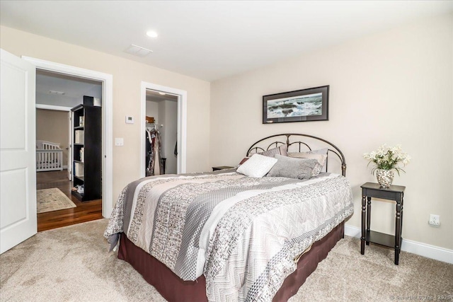 17 Brookside Ct Unit 17, Newtown, CT 06470 - carpeted bedroom featuring a spacious closet, a closet, and recessed lighting