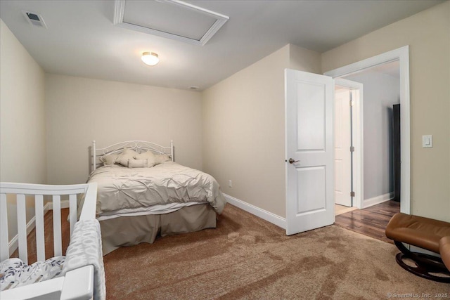 17 Brookside Ct Unit 17, Newtown, CT 06470 - carpeted bedroom featuring attic access and baseboards