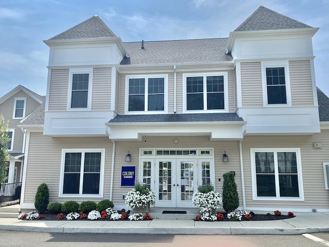 159 Colonial Rd Unit 5, Stamford, CT 06906 - view of front of property featuring french doors and a shingled roof