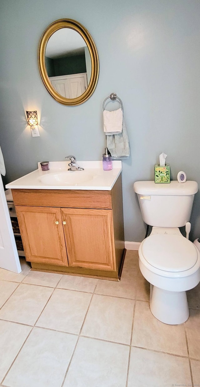 425 E Cotton Hill Rd, New Hartford, CT 06057 - bathroom with vanity and tile patterned flooring
