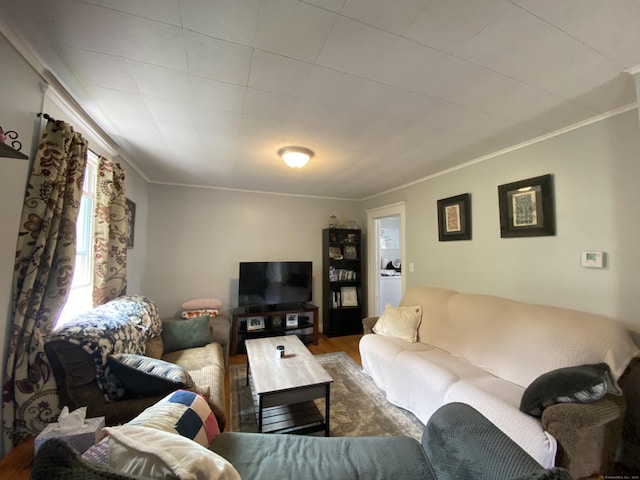 114 Pulaski St, Torrington, CT 06790 - living room with crown molding and wood finished floors