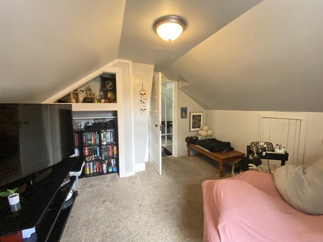 114 Pulaski St, Torrington, CT 06790 - carpeted bedroom featuring vaulted ceiling