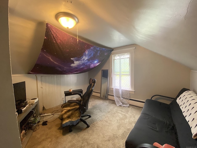114 Pulaski St, Torrington, CT 06790 - carpeted office featuring lofted ceiling