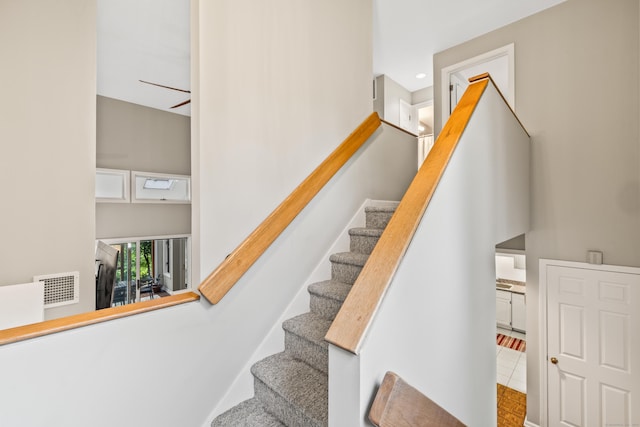 17 Font Hill Park Unit 17, Bloomfield, CT 06002 - staircase featuring recessed lighting and tile patterned floors
