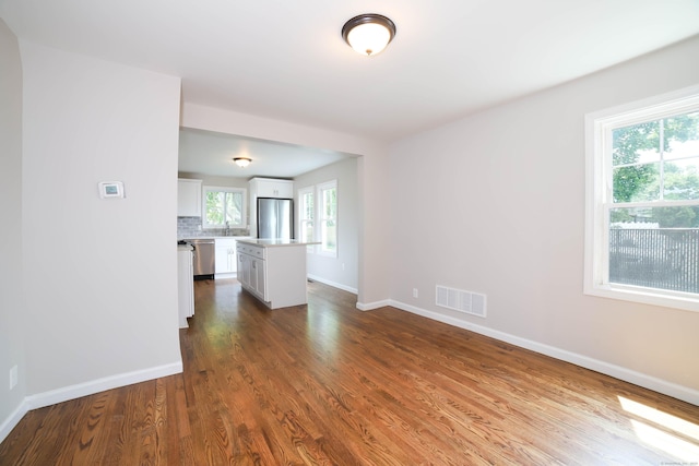 30 Ward Pl, West Haven, CT 06516 - unfurnished living room with dark wood finished floors