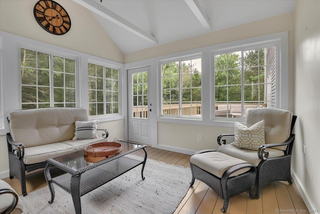 15 Thompson Hill Rd, Canton, CT 06019 - sunroom featuring vaulted ceiling and hardwood / wood-style floors