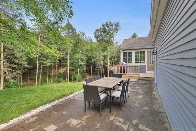 15 Thompson Hill Rd, Canton, CT 06019 - view of patio with outdoor dining space and a deck