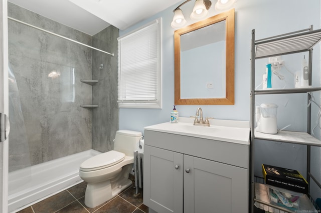 89 Geer Ave, Norwich, CT 06360 - full bathroom featuring vanity, a shower, and tile patterned floors