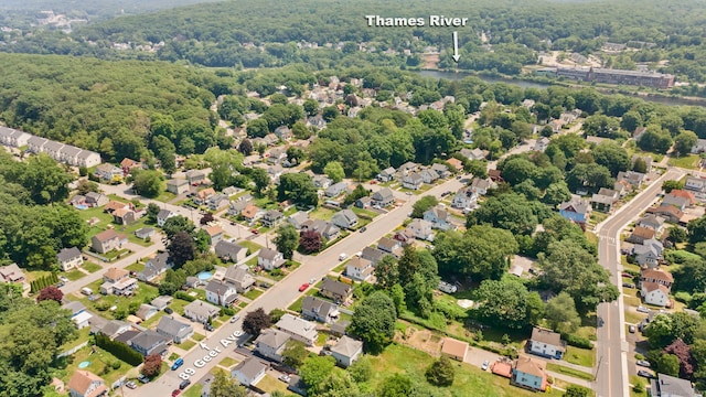 89 Geer Ave, Norwich, CT 06360 - aerial perspective of suburban area featuring a forest