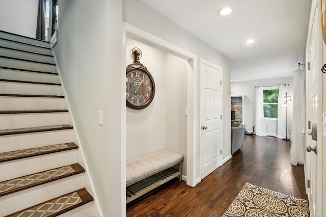 28 Saddle Ridge Dr, Simsbury, CT 06092 - staircase with recessed lighting and wood finished floors