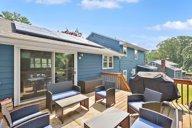 39 Alder Rd, Simsbury, CT 06070 - deck featuring an outdoor living space