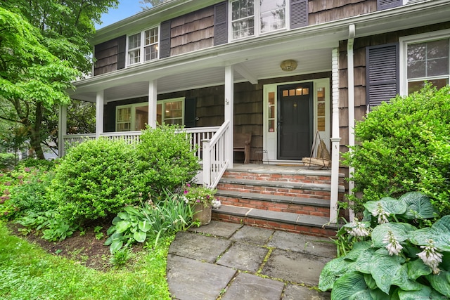 17 Mail Coach Dr, Norwalk, CT 06850 - property entrance featuring covered porch