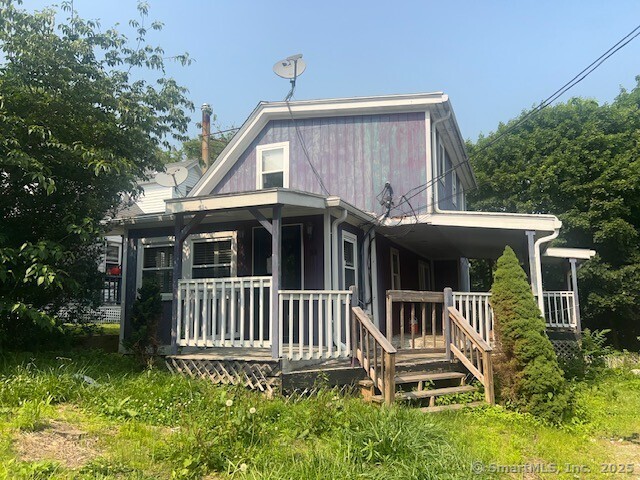 51 N Cliff St, Norwich, CT 06360 - rear view of house with covered porch