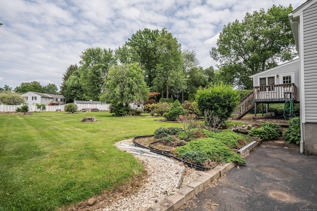 62 Eddy Ln, Newington, CT 06111 - view of yard featuring stairs and a wooden deck