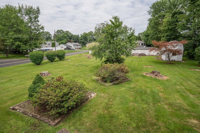 62 Eddy Ln, Newington, CT 06111 - view of grassy yard featuring a storage unit