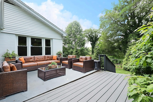 3743 Park Ave, Fairfield, CT 06825 - wooden deck featuring outdoor lounge area