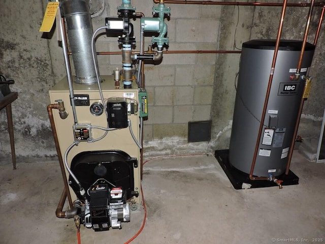14 Cartier Rd, Enfield, CT 06082 - utility room with water heater and a heating unit