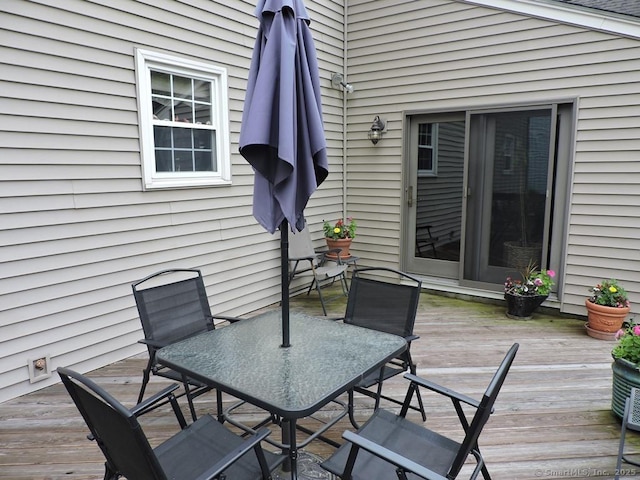 14 Cartier Rd, Enfield, CT 06082 - wooden deck with outdoor dining space