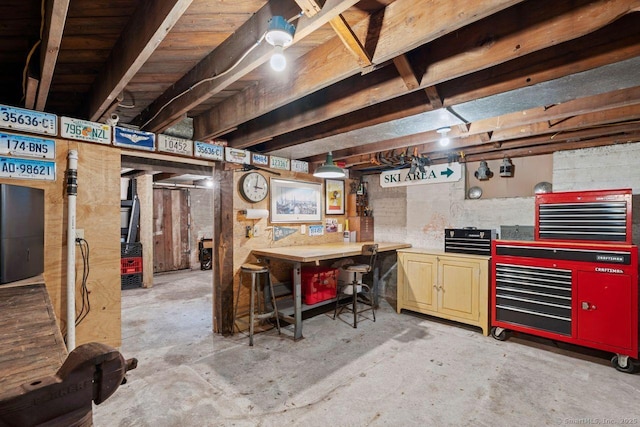 160 Disbrow St, Stratford, CT 06614 - unfinished basement with a workshop area