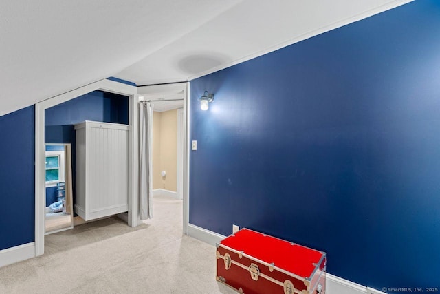 160 Disbrow St, Stratford, CT 06614 - interior space featuring carpet flooring and vaulted ceiling